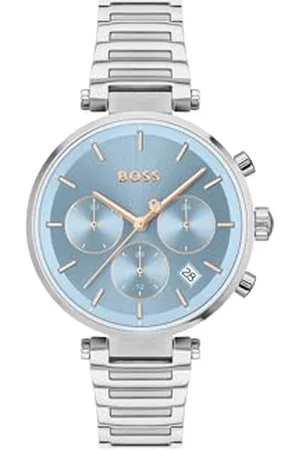 HUGO BOSS Multi Zifferblatt Quarz Uhr für Damen Kollektion Majesty Sport mit Silbernes Edelstahlarmband - 1502773