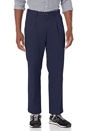 Amazon Herren Knitterfreie Chinohose mit klassischer Passform und Bügelfalte (erhältlich in Big & Tall), , 33W / 29L