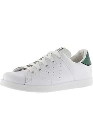 victoria Mädchen Deportivo Basket Piel Sneakers - Blanc et Vert (Verde) - 35 EU