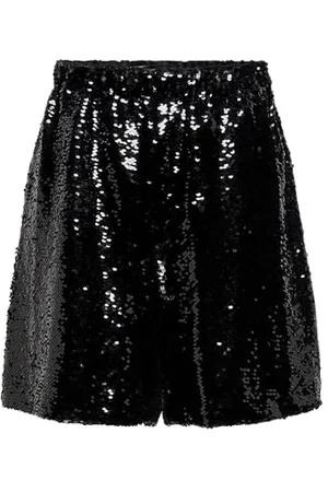 ONLY Damen Onlsolfi Sequins Xt WVN Shorts, Black, XS