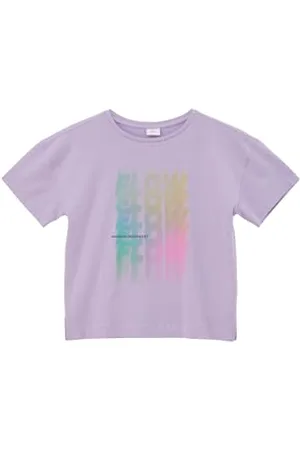 QS by s.Oliver Mädchen 2142502 T-Shirt mit Frontprint, lila, M