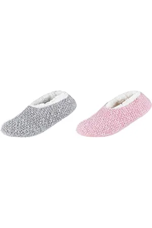Camano 1202005000 - Damen cosy Kuschel chenille Slippers 2 Paar, , Größe 39/40