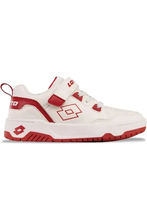 Lotto AWERY K Unisex Kids Sneaker, White/RED, 35 EU