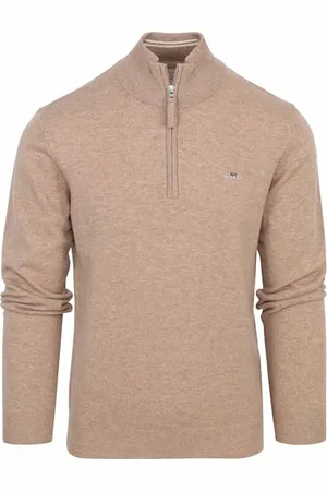 GANT Herren Superfine Lambswool Half Zip Pullover, , XL