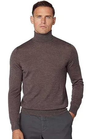 Hackett Herren Merino Silk Roll Neck Pullover, , L