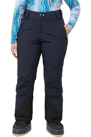 Ulla Popken Damen Funktionshose Skihose Wasserdicht, Uni Hose, , 42