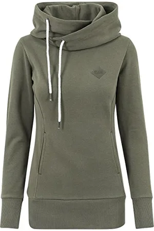 Urban classics Damen Ladies Long Logopatch Hoody Kapuzenpullover, , Small