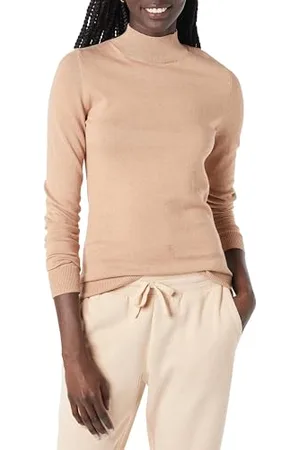 Amazon Damen Leichter Pullover mit Stehkragen (in Übergröße erhältlich), , XXL
