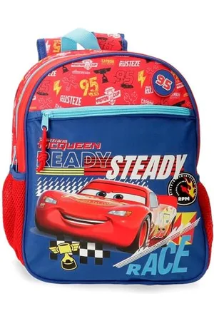 Disney Joumma Cars Lets Race Schulrucksack, aus Polyester, Taschen und Fächer, breite und verstellbare Träger., , Rucksack 33