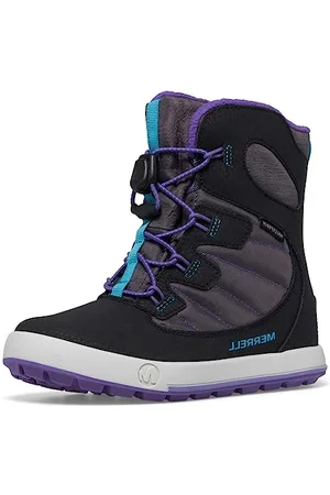 Merrell Snow Bank 4.0 WTRPF Schneestiefel, Black/Purple/Turq, 36 EU