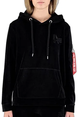 Alpha Industries Frottee Hoody Wmn Kapuzensweat für Damen Black