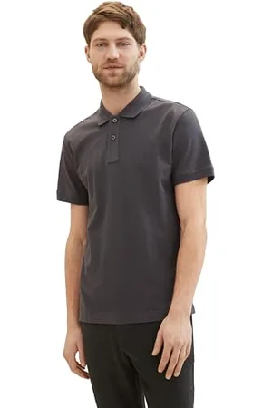 TOM TAILOR Herren Basic Piqué Poloshirt, Tarmac Grey, S