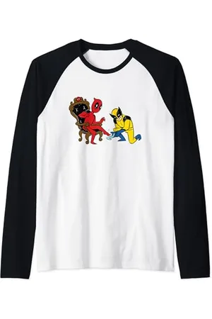 Marvel Deadpool & Wolverine Cinderella Glass Slipper Funny Raglan