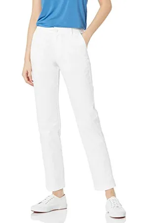 Amazon Damen Schmal geschnittene Chinohose aus Stretch-Twill mit geradem Bein, , 48