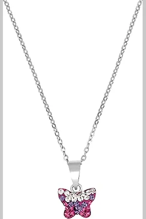 Amor Kette mit Anhänger 925 Sterling Silber Mädchen Kinder Sets, mit Preciosa, 35+3 cm, Silber, , Kommt in Schmuck Geschenk Box, 2021573