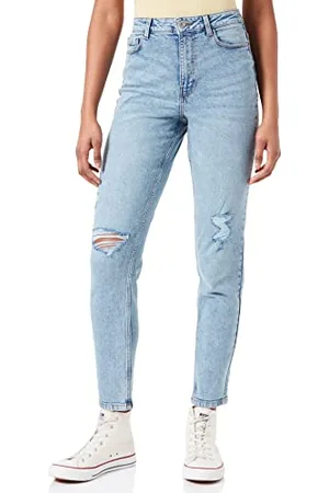 Pieces® Damen Pckesia Mom Hw ANK DST JNS Lb142 Noos Bc, , XS