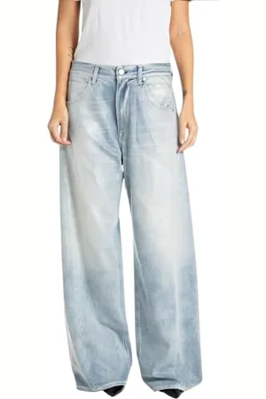 Replay Damen Jeans Narja Baggy-Fit, Blau (Super Light Blue 011), 27W / 28L