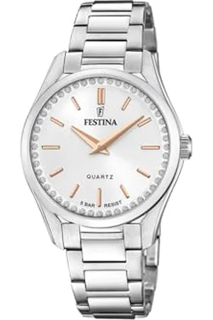 Festina Damen Analog Quarz Uhr mit Edelstahl Armband F20583/1