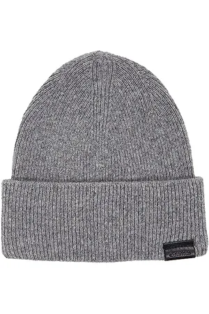 Calvin Klein Herren Leather Patch Docker Beanie K50K510978 Gestrickte Mütze, , OS