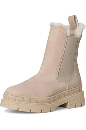 Tamaris Damen Boots Leder Blockabsatz Winter gefüttert; /braun; 42 EU