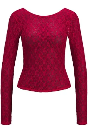 JJXX JXLEAH LACE STR LS DEEP Back TOP JRS