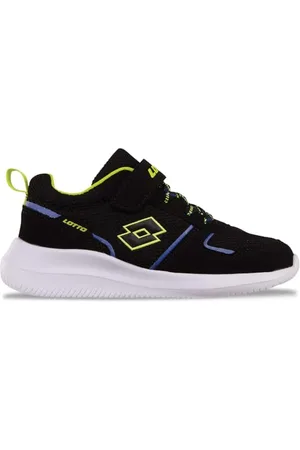 Lotto Combine TC K Sneaker, Black/Lime, 28 EU