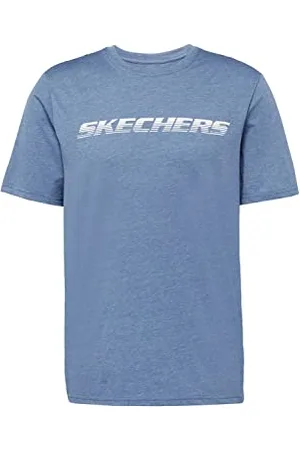 Skechers Herren Motion Tee T-Shirt, Blue