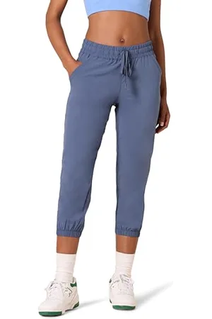 Amazon Damen Leistungsstarke Crop-Jogginghose mit elastischem Gewebe, , L