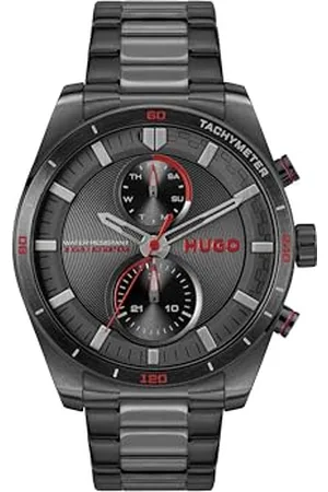 HUGO BOSS Multi Zifferblatt Quarz Uhr für Herren Kollektion #Fast mit Edelstahl- und Lederarmband