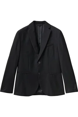 Benetton Herren Giacca 2KI3UW00M Anzugjacke, Nero 100, 52