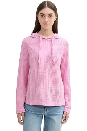 TOM TAILOR Damen Basic Hoodie mit Kapuze, , XXL