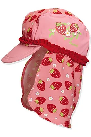 Playshoes Mädchen UV-Schutz Erdbeeren Mütze, , Large (Herstellergröße: 53cm)