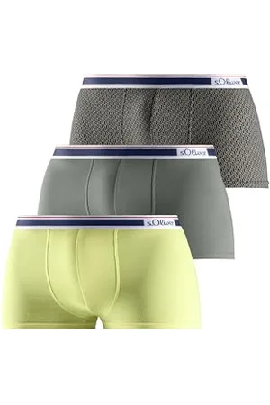 QS by s.Oliver Hipster im 3er Pack für Herren, 2X gestreift, 1x Unifarben, Gr. XL