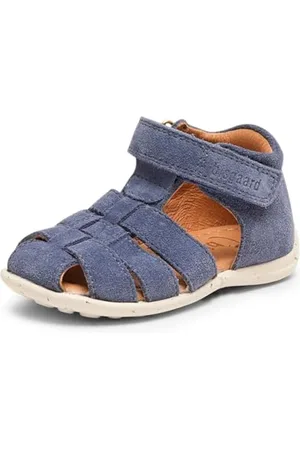 Bisgaard Kinder Miniletten/Lauflernschuhe/Sandalen Carly Blau Rauleder, Größe:20, Farbauswahl:blau