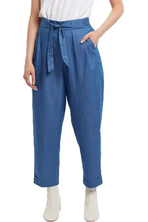 Louche Damen Hester-Chambray Hose, , 42