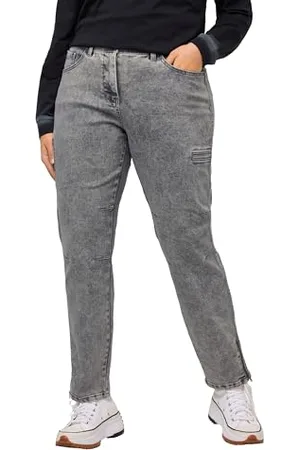 Ulla Popken Damen, große Größen, Jeans Denim, Boyfriend