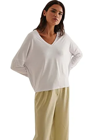 NA-KD Damen V-Neck Jersey Top Trägershirt/Cami Shirt, , XXL