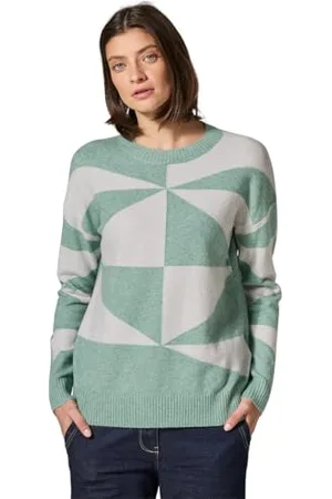 CECIL Damen B303034 Cosy Geometric Intarsia, , XL EU