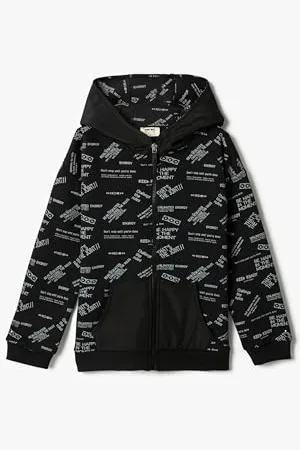Koton Boys Hooded Sweatshirt with Zip Closure