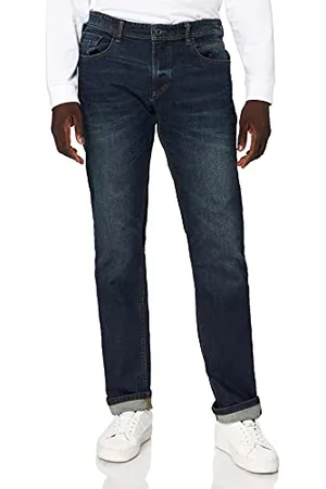 Camel Active Herren regular fit Houston Straight Jeans Dunkel Blau 31W / 34L