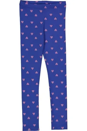 Green Cotton Mädchen Heart Leggings, Star Blue/Pink Haze, 134 EU