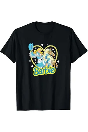 Barbie Retro Western Cowgirl mit Pferd und Herz T-Shirt