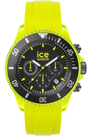 Ice-Watch ICE chrono Neon yellow - Gelbe Herrenuhr mit Silikonarmband - Chrono - 019843 (Extra large)