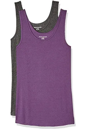 Amazon Damen Tanktop schlanke Passform, 2er-Pack, , XL