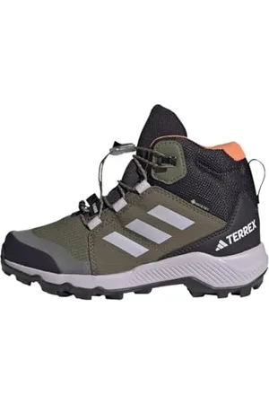 adidas Terrex Mid Gore-TEX Hiking Shoes Wanderschuhe, Olive Strata/Silver Dawn/Amber, 28 EU