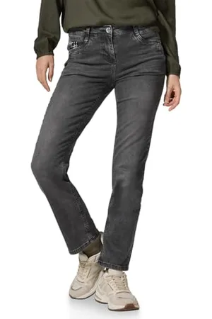CECIL Jeans mit Bouclé-Detail