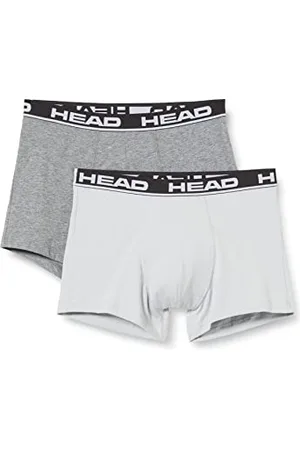 Head Herren Boxer Unterwäsche, Grau, S (2er Pack)