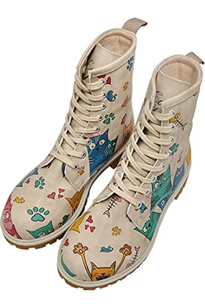 Dogo Schuhe Vegane Damen Boots Stiefeletten - Cat Lovers 41