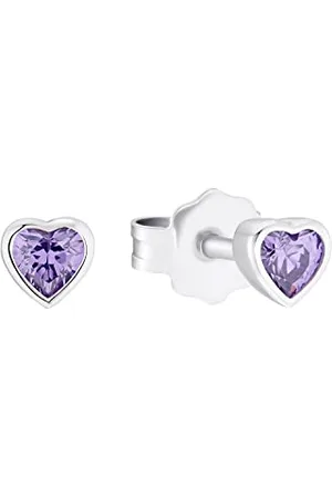 Prinzessin Lillifee Ohrstecker 925 Sterling Silber Mädchen Kinder Ohrschmuck, mit Zirkonia synth., Rosa, Kommt in Schmuck Geschenk Box
