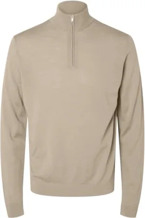 SELECTED Male Half-Zip Pullover 100% Merinowoll